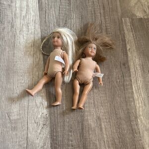 American Girl Blonde and Brunette Dolls